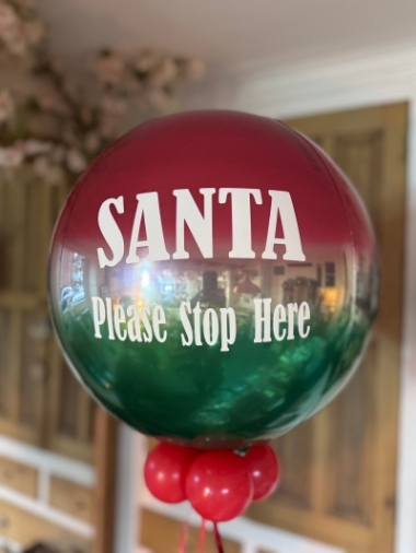 Santa stop here balloon